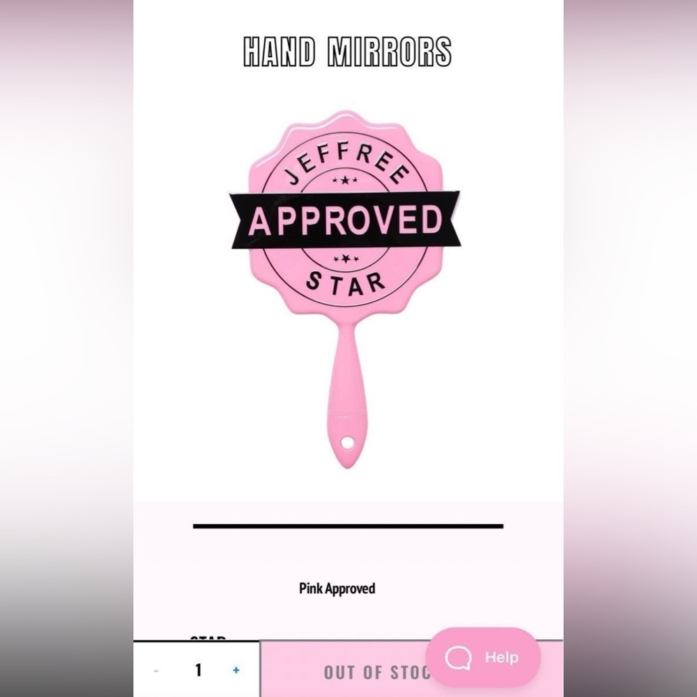 NIB! Customized Pink + Black ‘Jeffree Star Approved’ Hand Mirror - Picture 10 of 10
